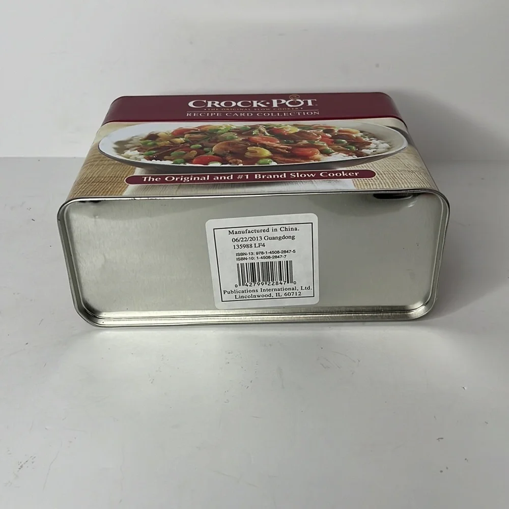 Crock-Pot Recipe Card Collection Tin‎ Box The Original and #1 Brand Slow Cooker